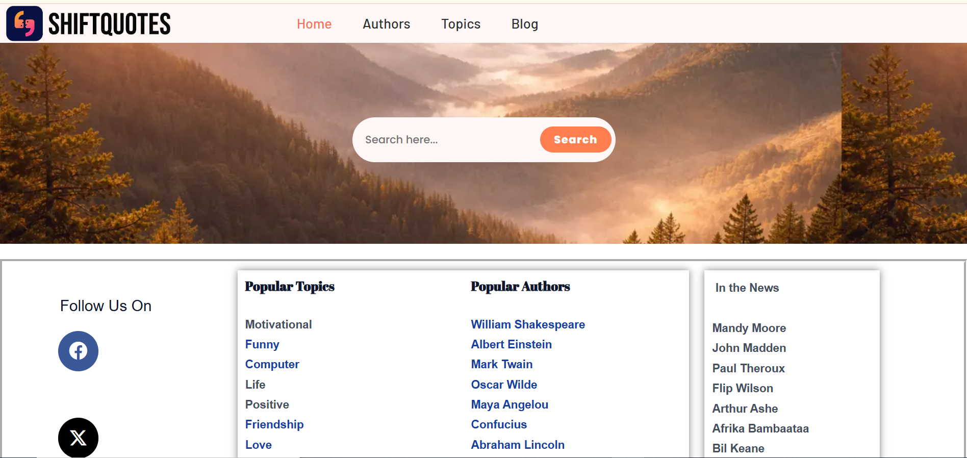 Inspirational & Motivational Quotes Website