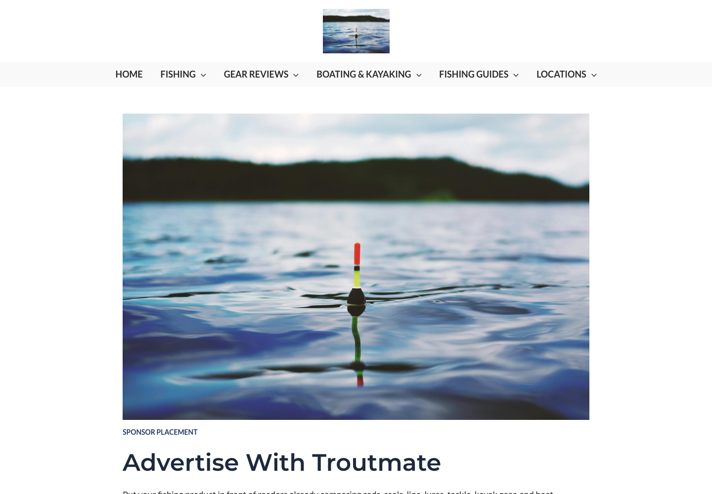 Troutmate.com fishing content and affiliate starter site